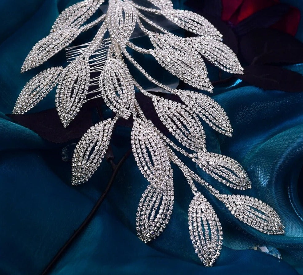 Rhinestone Leaf Luxury Headdress