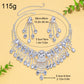 Round Crystal Tassel Jewelry Set