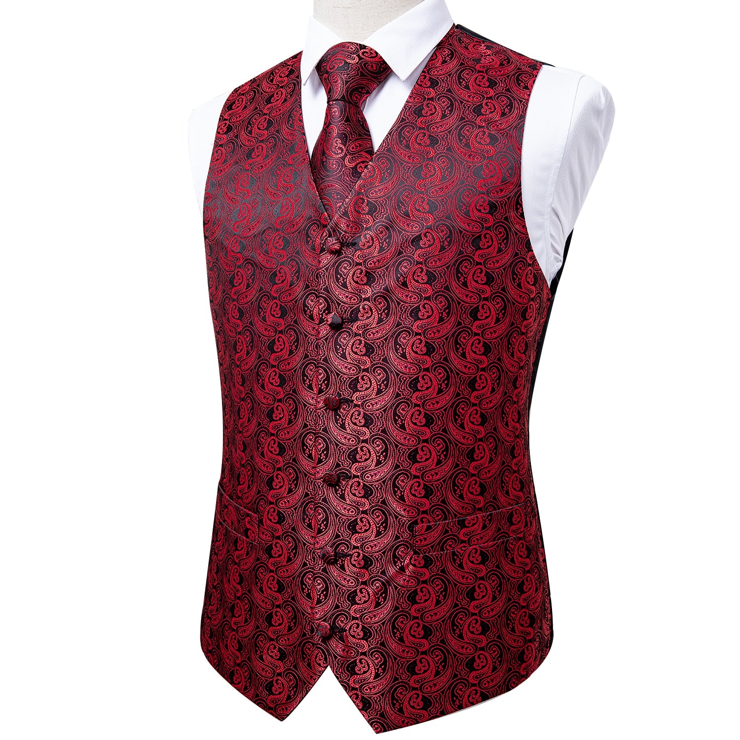 Causal Paisley V-neck Vest