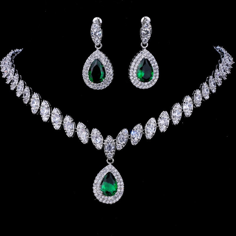 Emerald Bridal Jewelry Sets