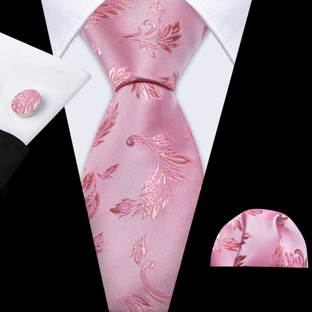 Black Gold Pink Neck Tie Set