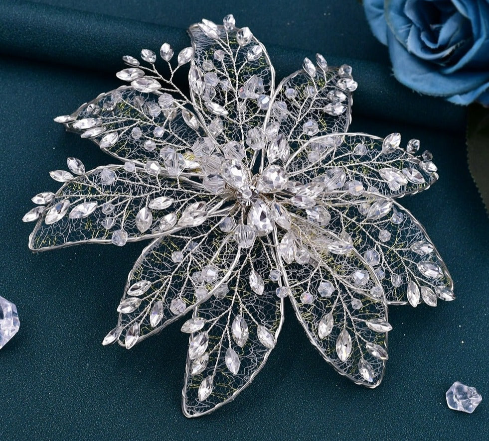 Floral Rhinestone Bridal Headpiece