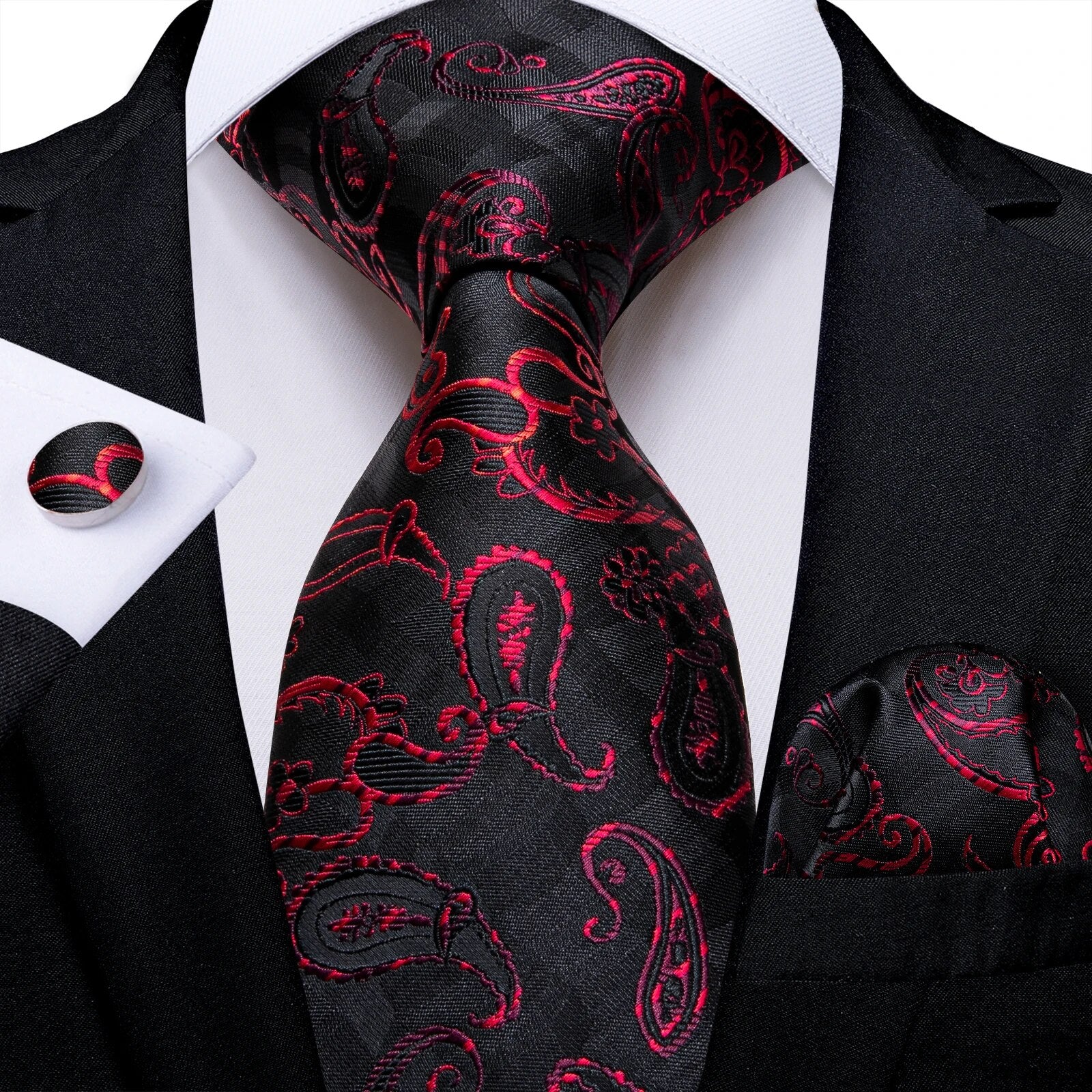 Red Men's Tie Set