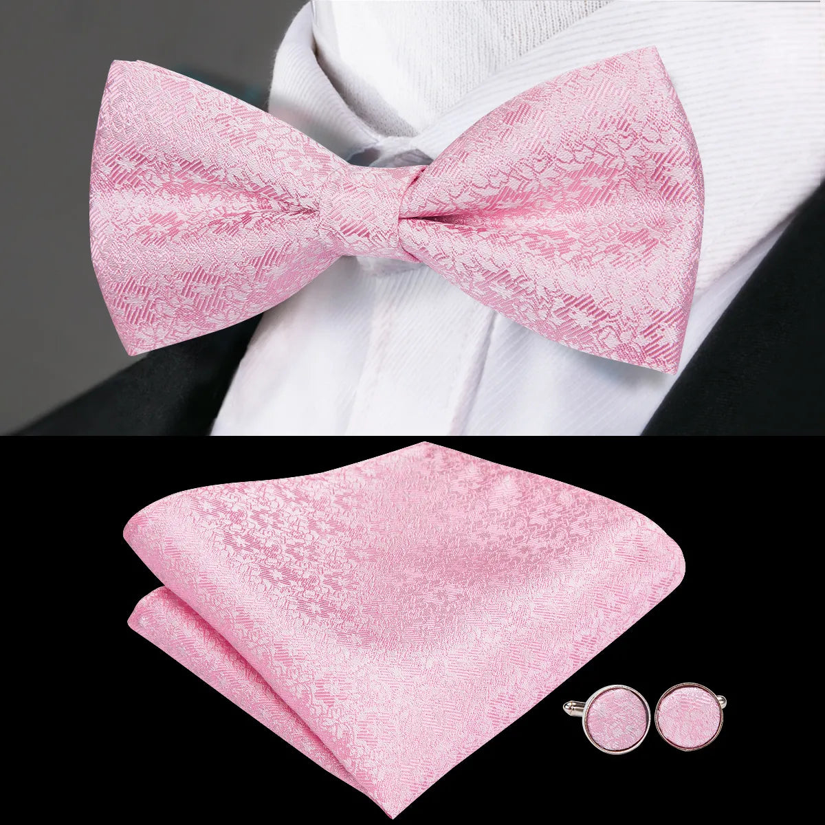 Bowtie Jacquard Adult Bow Tie Set