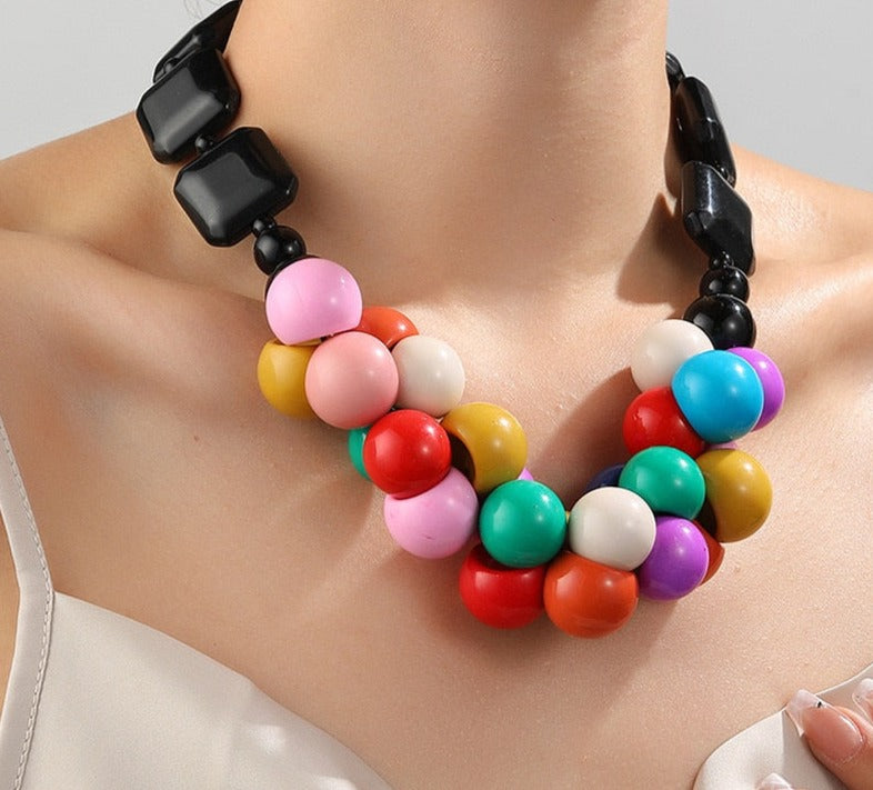 Beads Chain Statement Necklace