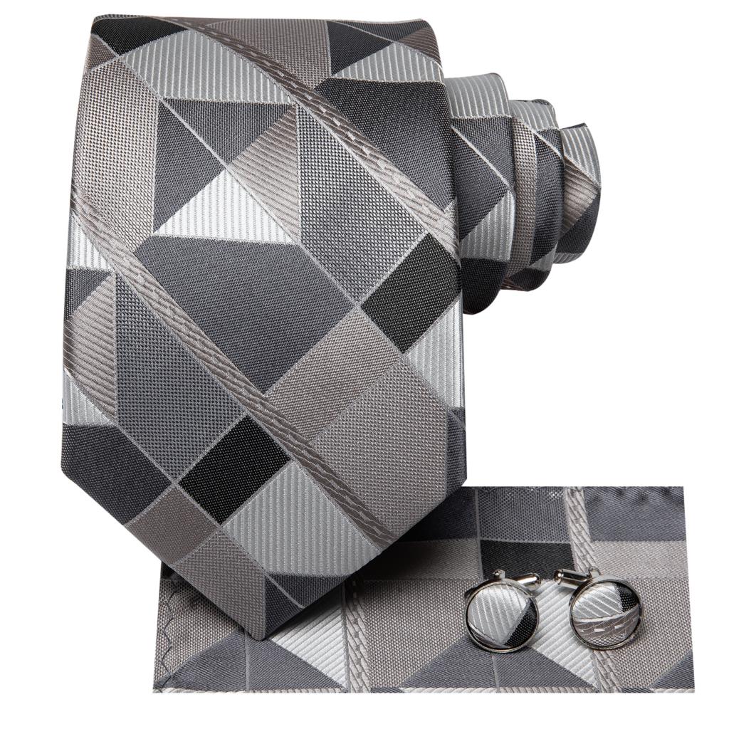 Grey Novelty Tie Set