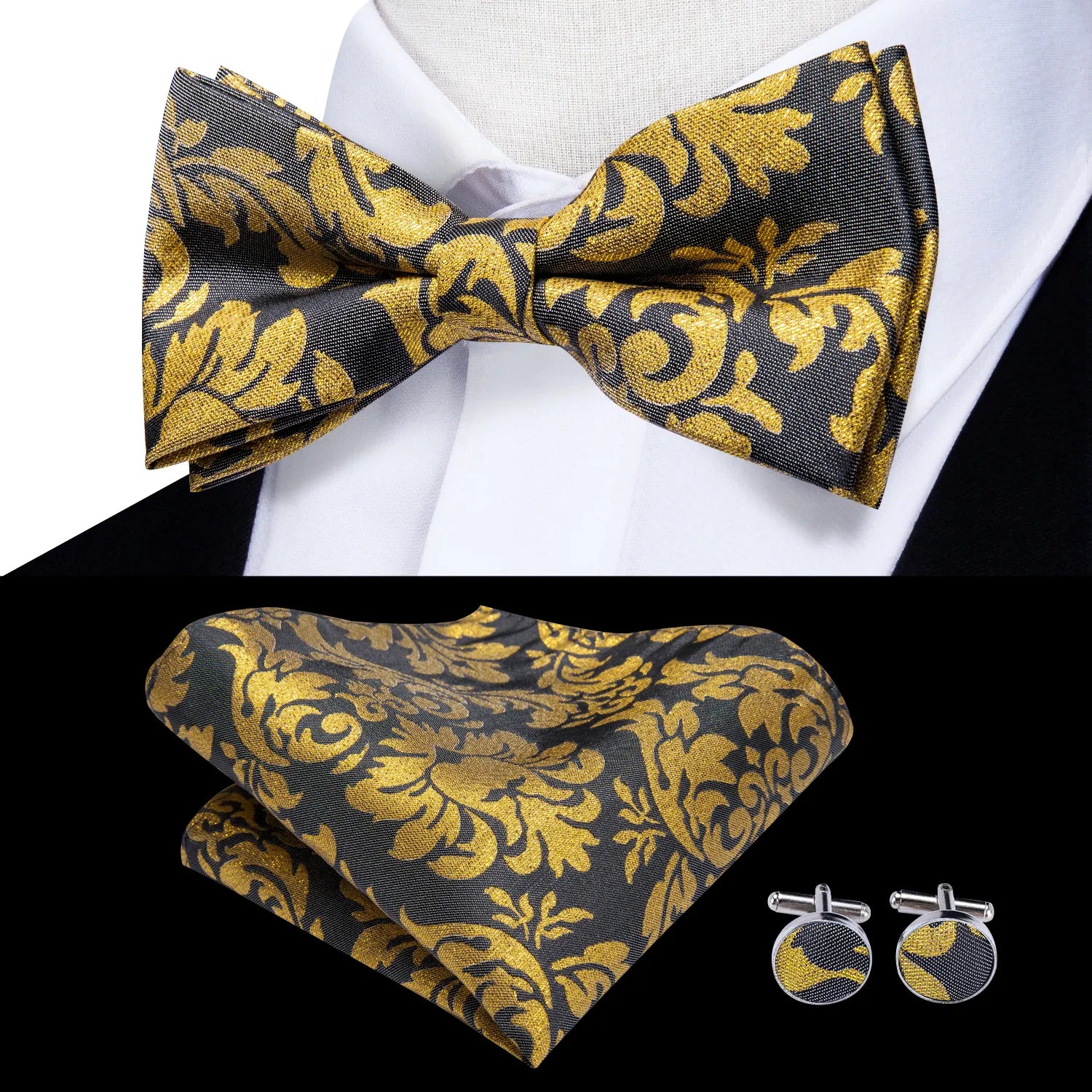Bowtie Jacquard Adult Bow Tie Set