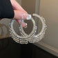 Full Rhinestone Large Hoop Earrings