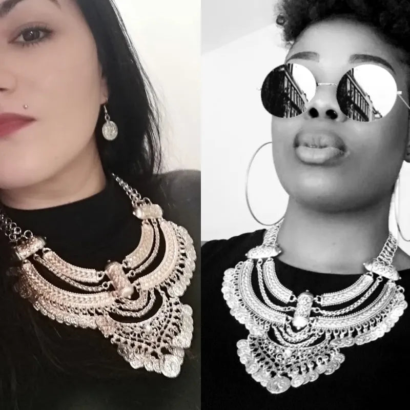 Large Collar Statement Gypsy Necklace