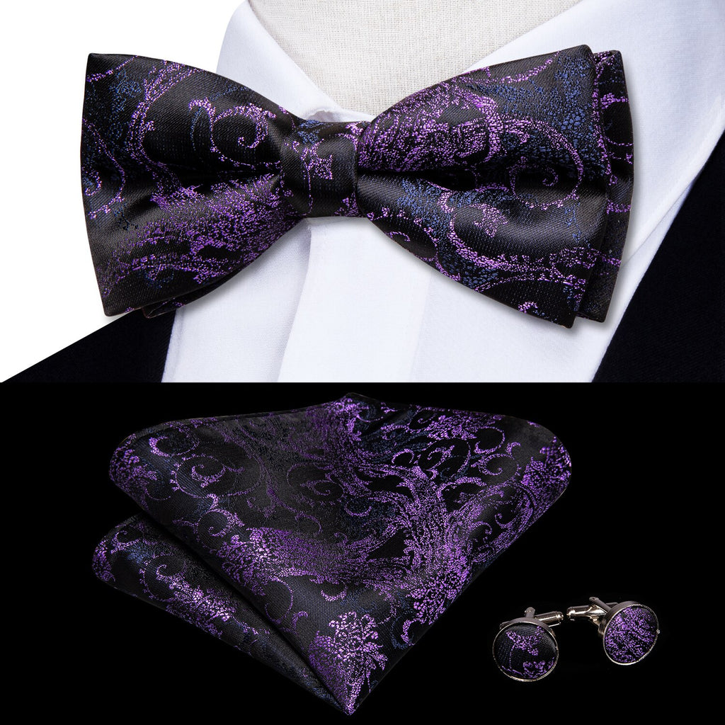 Bowtie Jacquard Adult Bow Tie Set