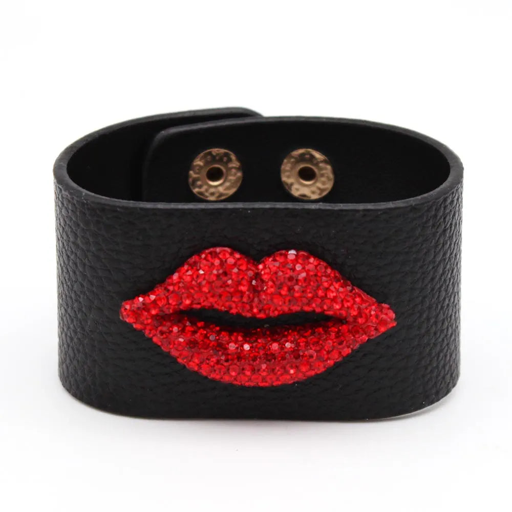 Crystal Red Lip Bracelet