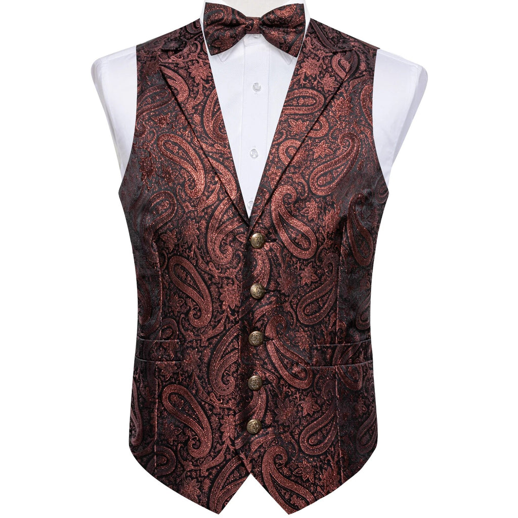 Luxury Paisley Silk Suit Vest