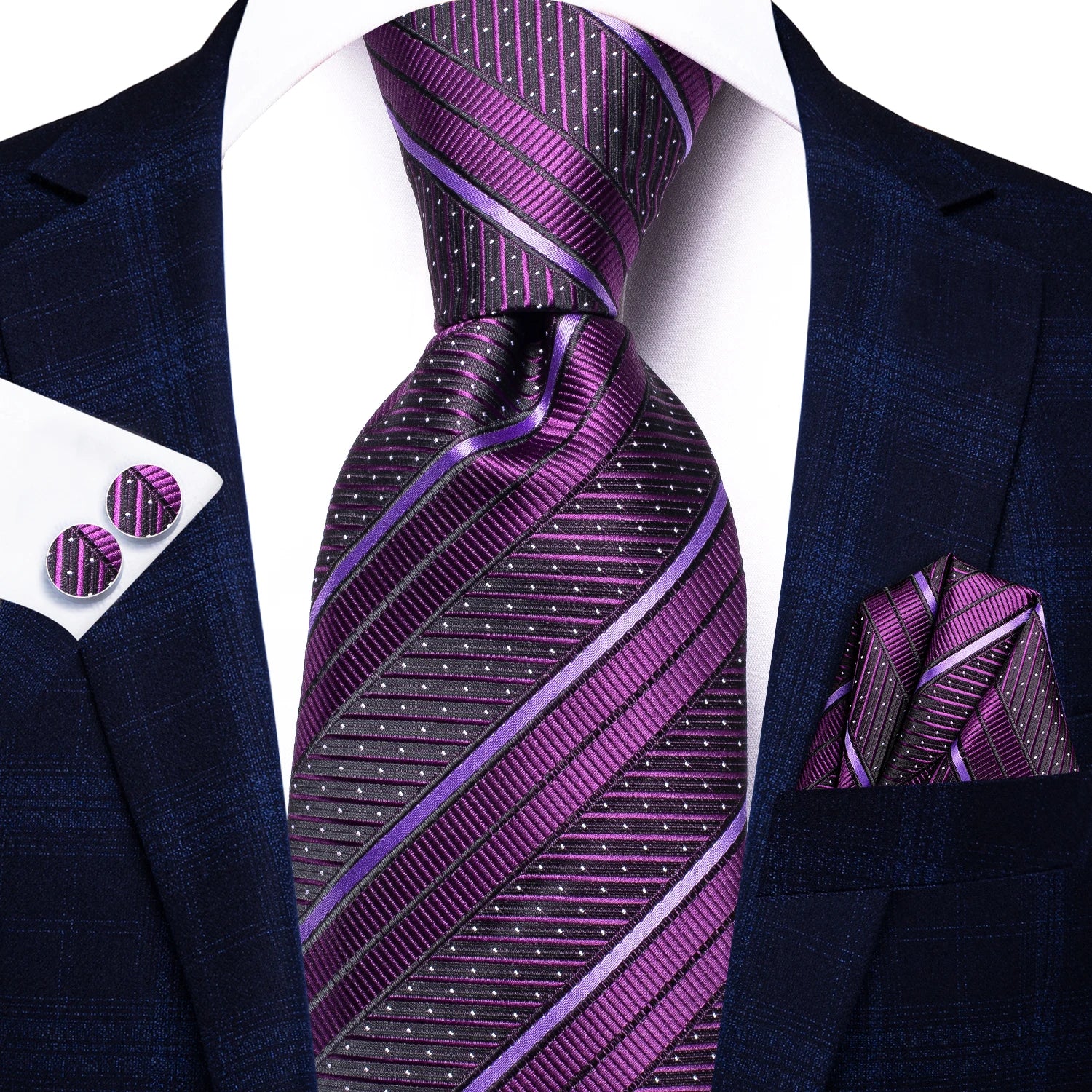 Light Purple Silk Tie Set
