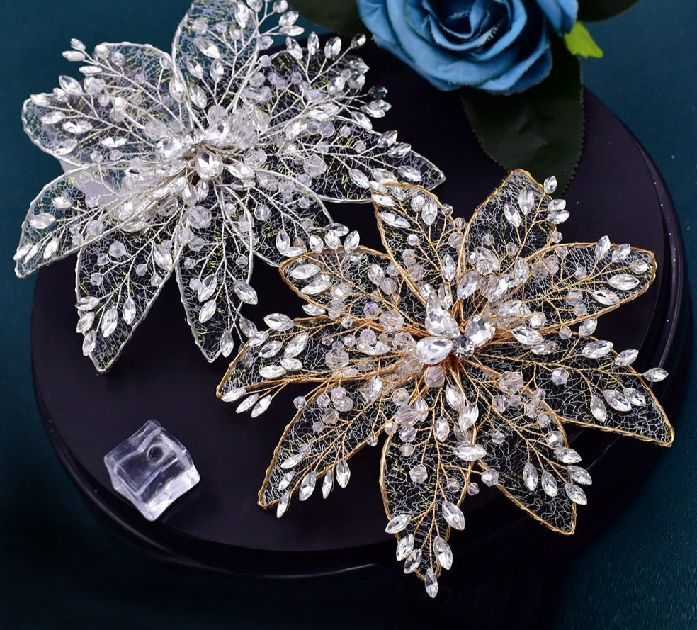 Floral Rhinestone Bridal Headpiece