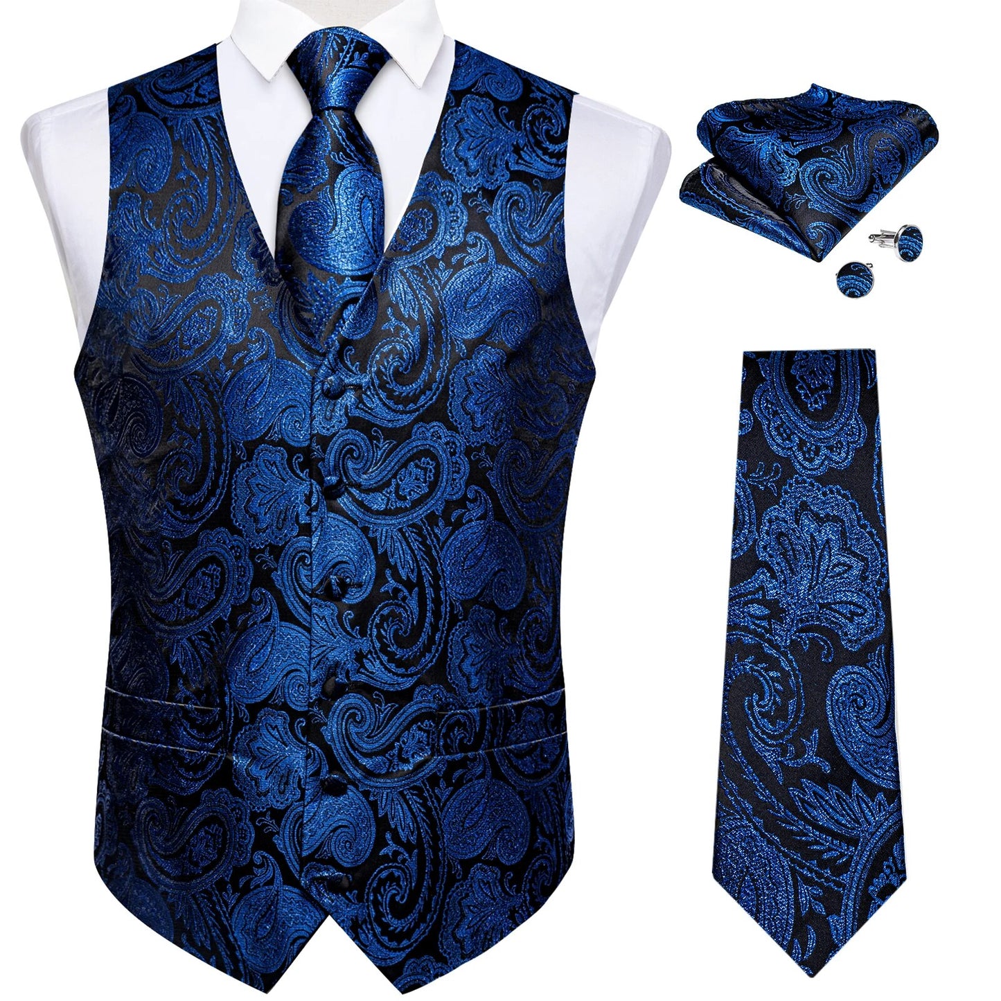 Silk Waistcoat Tie Set