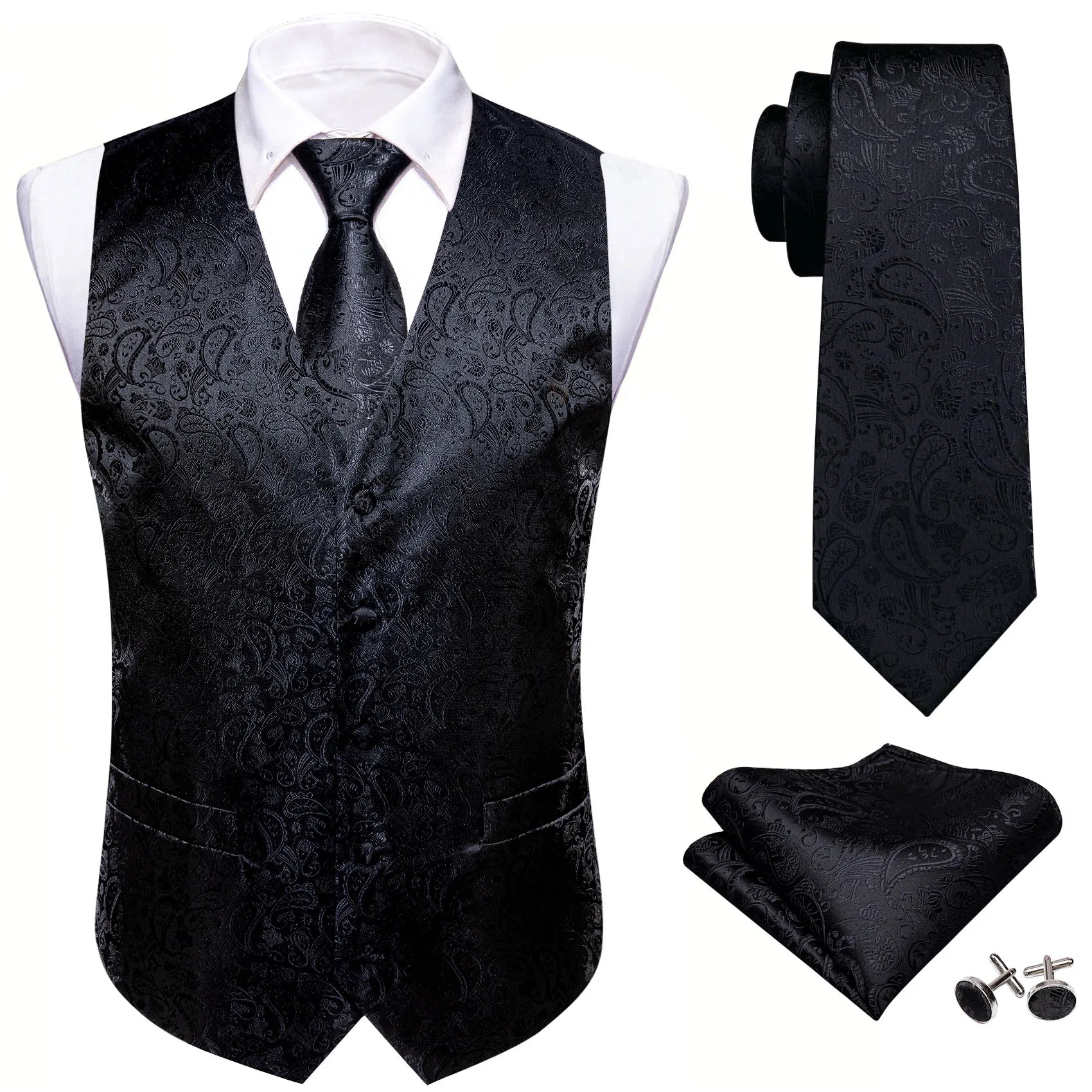 Silk Waistcoat Vest Set