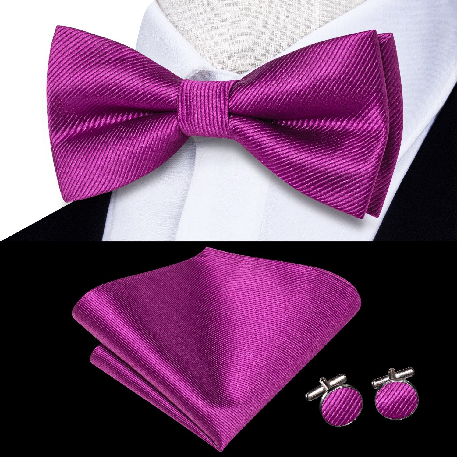 Bowtie Jacquard Adult Bow Tie Set