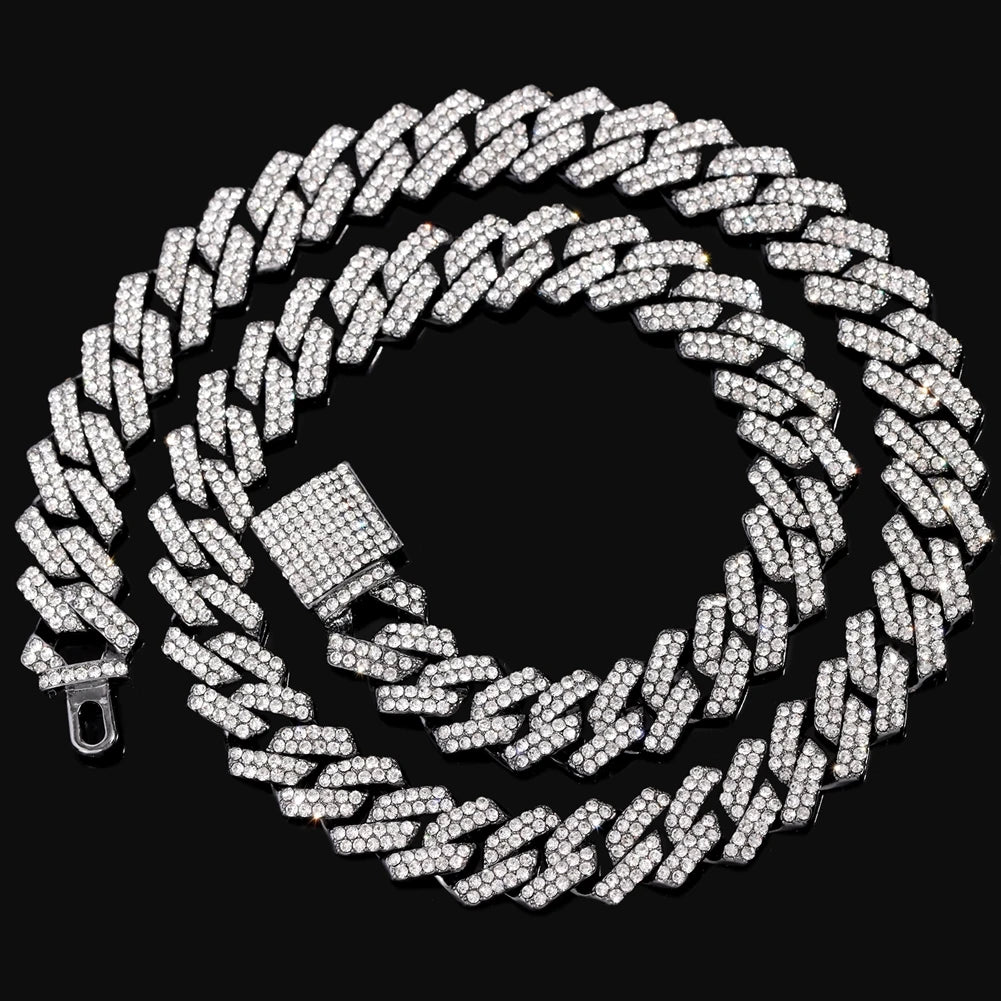 14mm Multicolor Iced Out Necklace