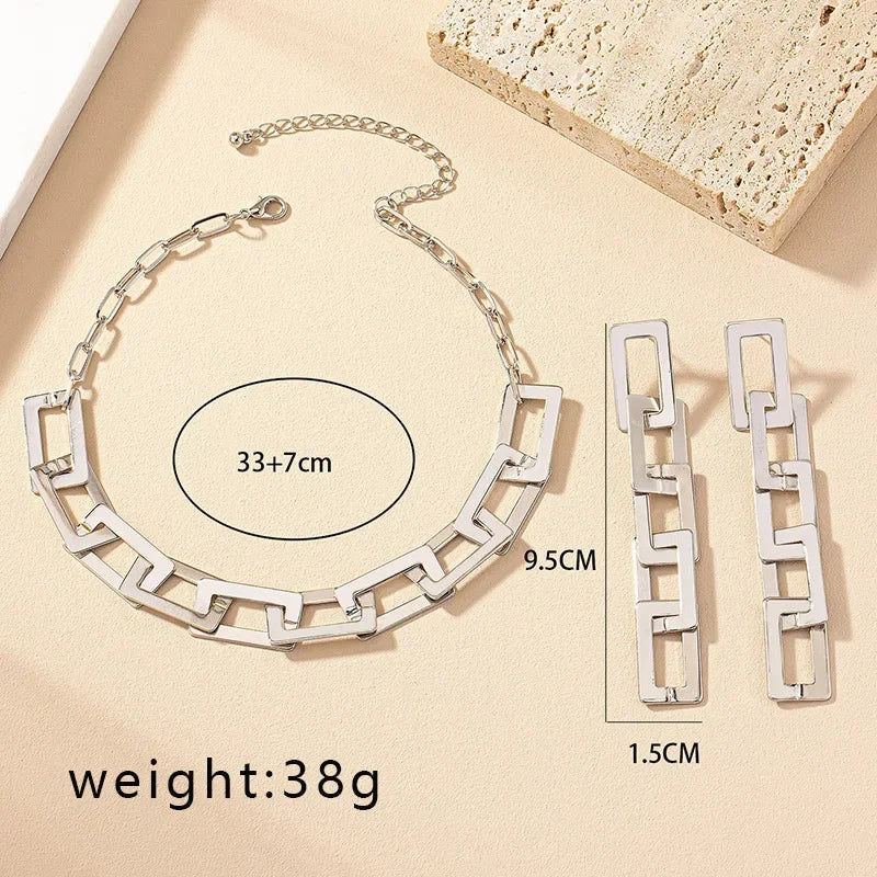 Collar Chain Jewelry Set