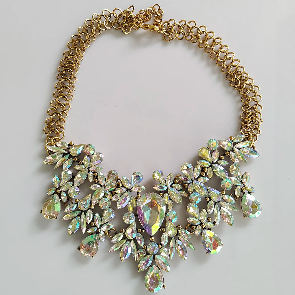 AB Crystal Rhinestone Collar Necklace