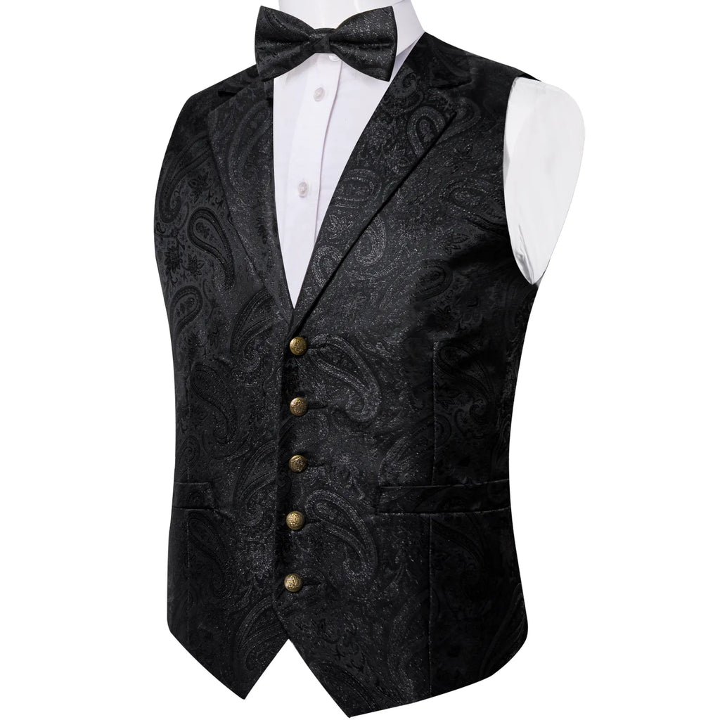 Luxury Paisley Silk Suit Vest