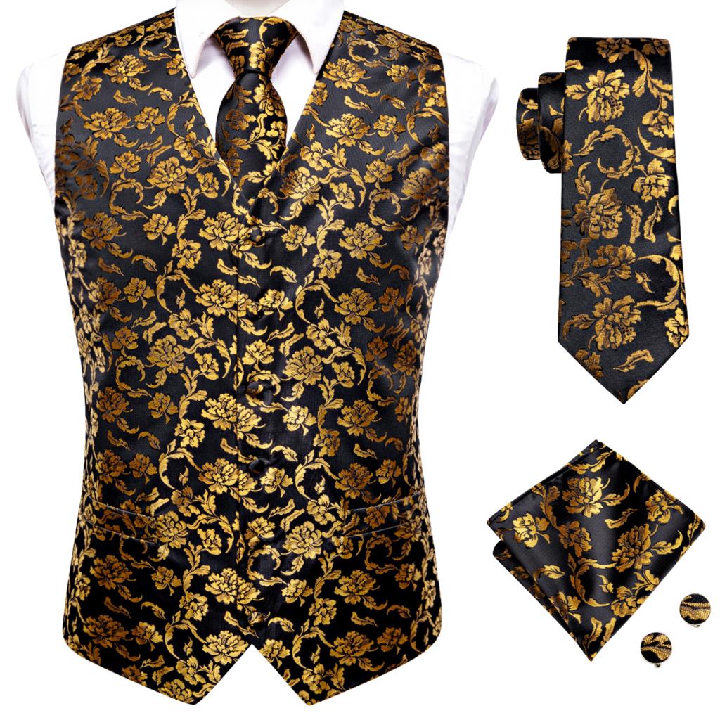 Silk Men's Vests Tie Set