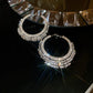 Full Rhinestone Large Hoop Earrings