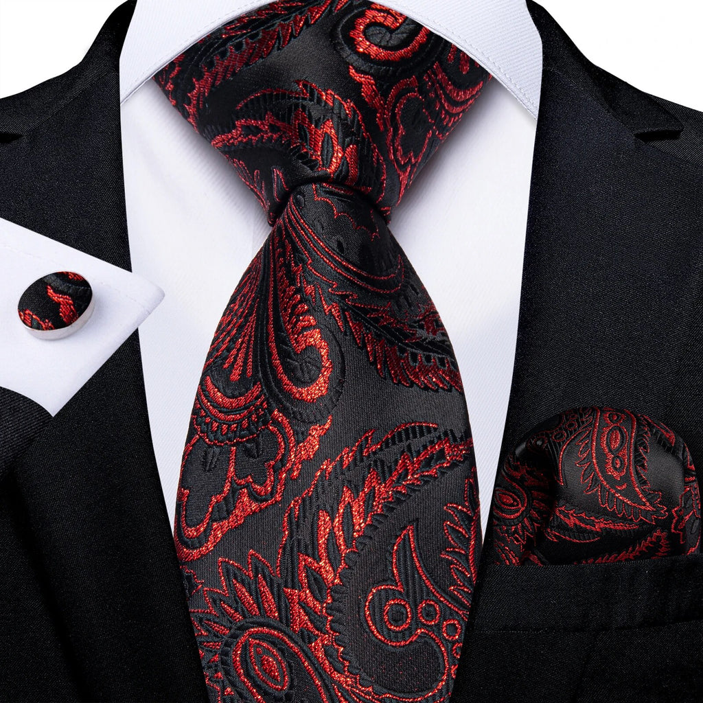 Red Men's Tie Set