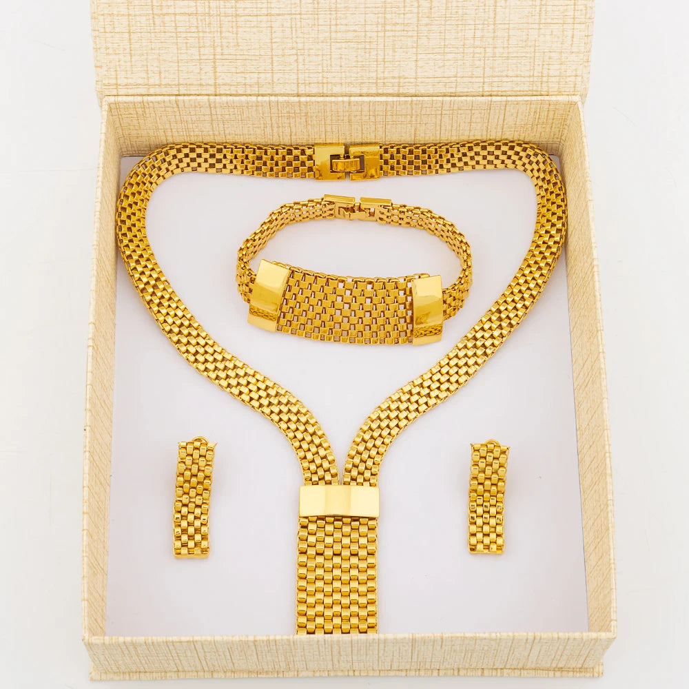 Dubai Hollow Jewelry Set