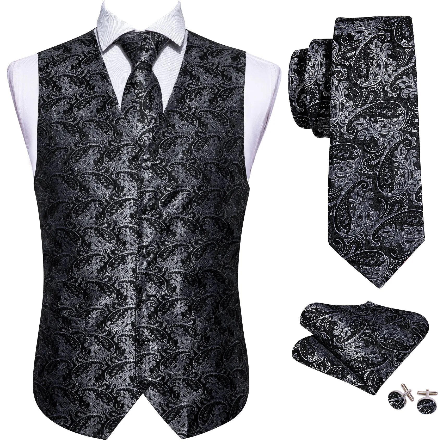 Silk Waistcoat Vest Set