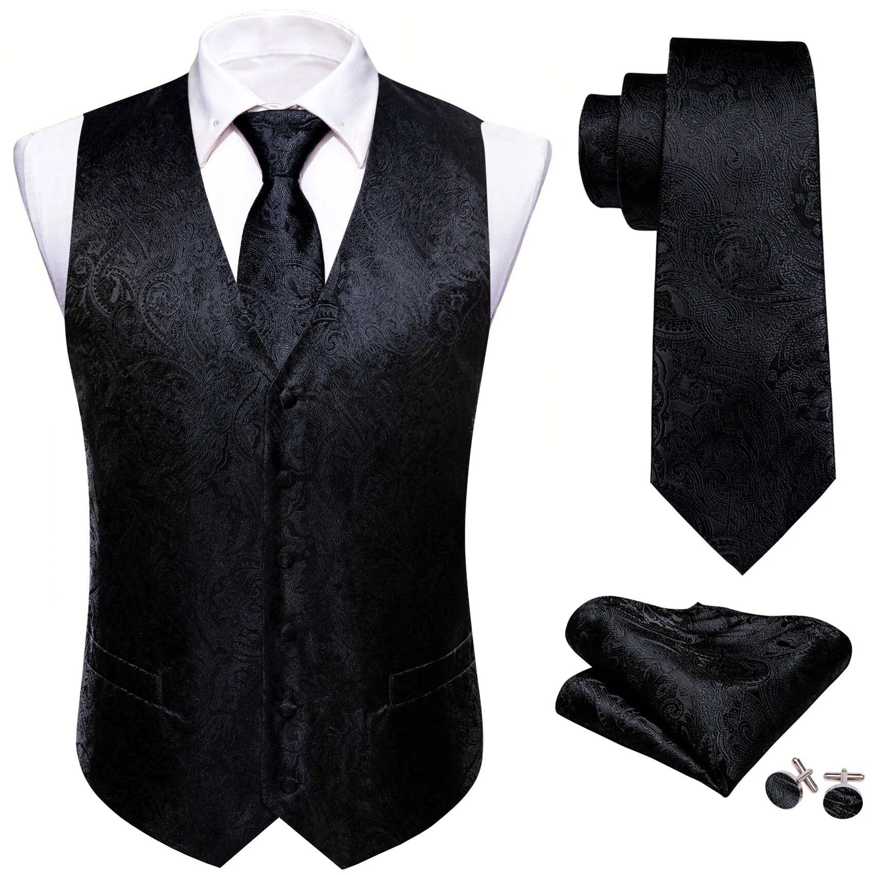 Silk Waistcoat Vest Set
