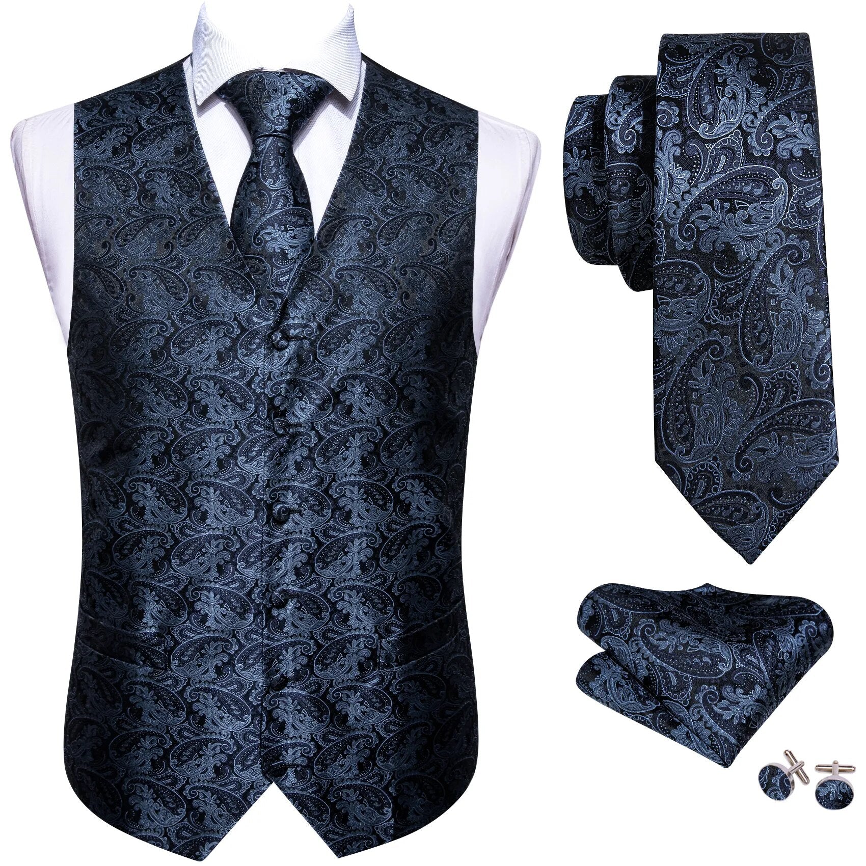 Silk Waistcoat Vest Set