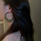 Full Rhinestone Large Hoop Earrings