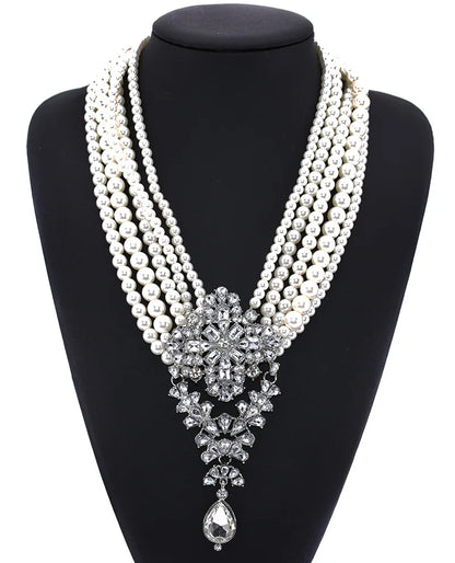 Multilayer Imitation Pearls Necklace