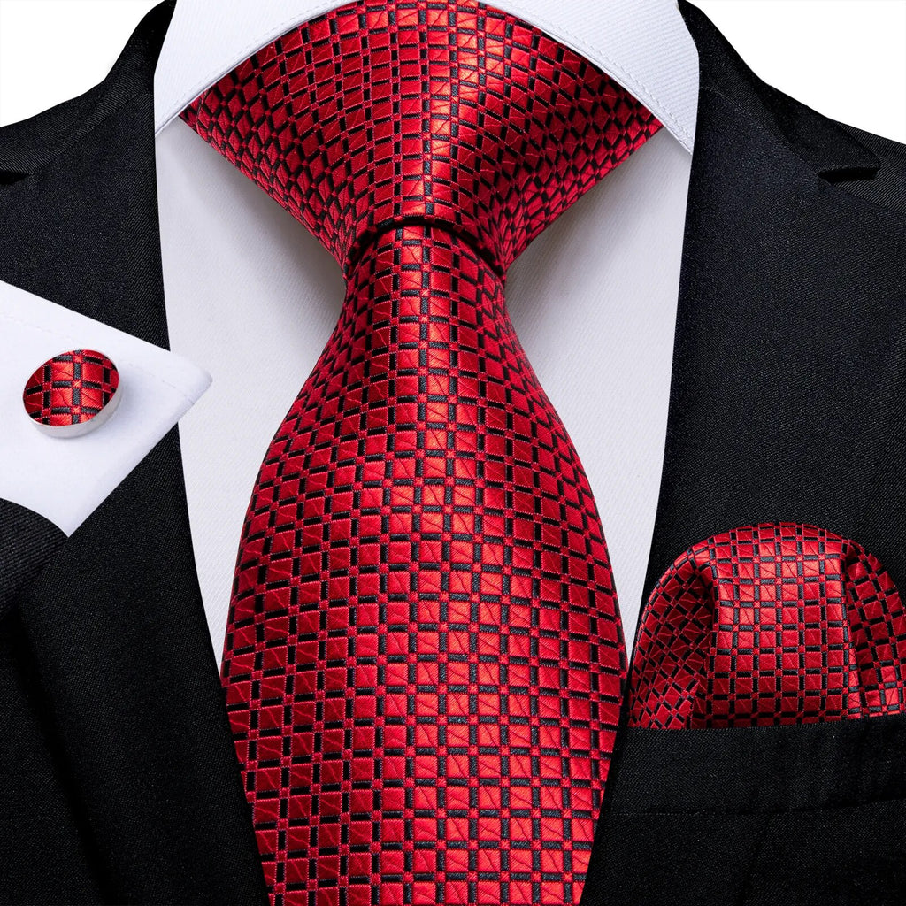Red Men's Tie Set