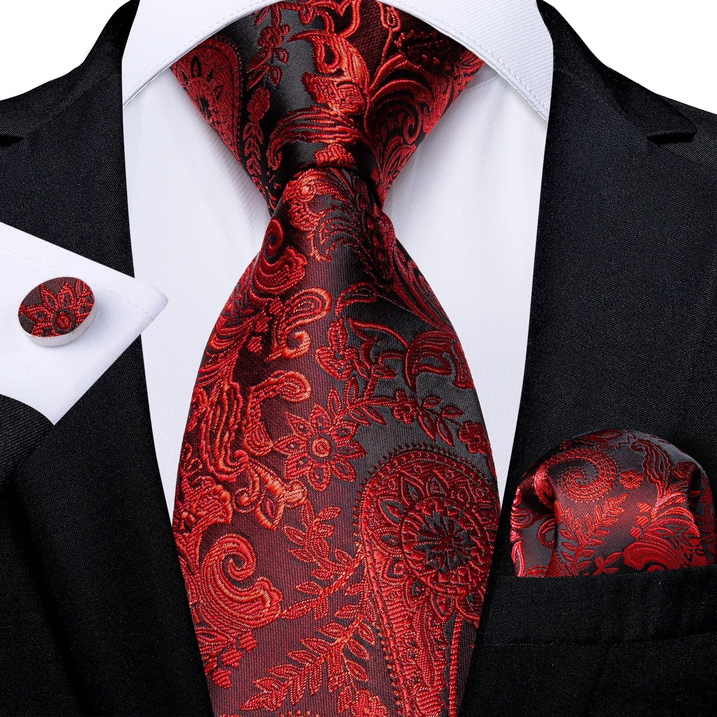 Red Men's Tie Set