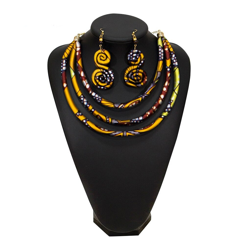 African Rope Necklace Set