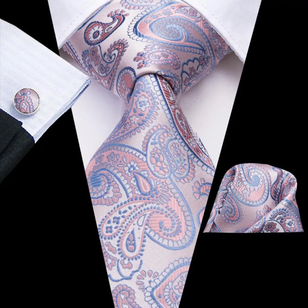 Red Purple Paisley Men's Ties
