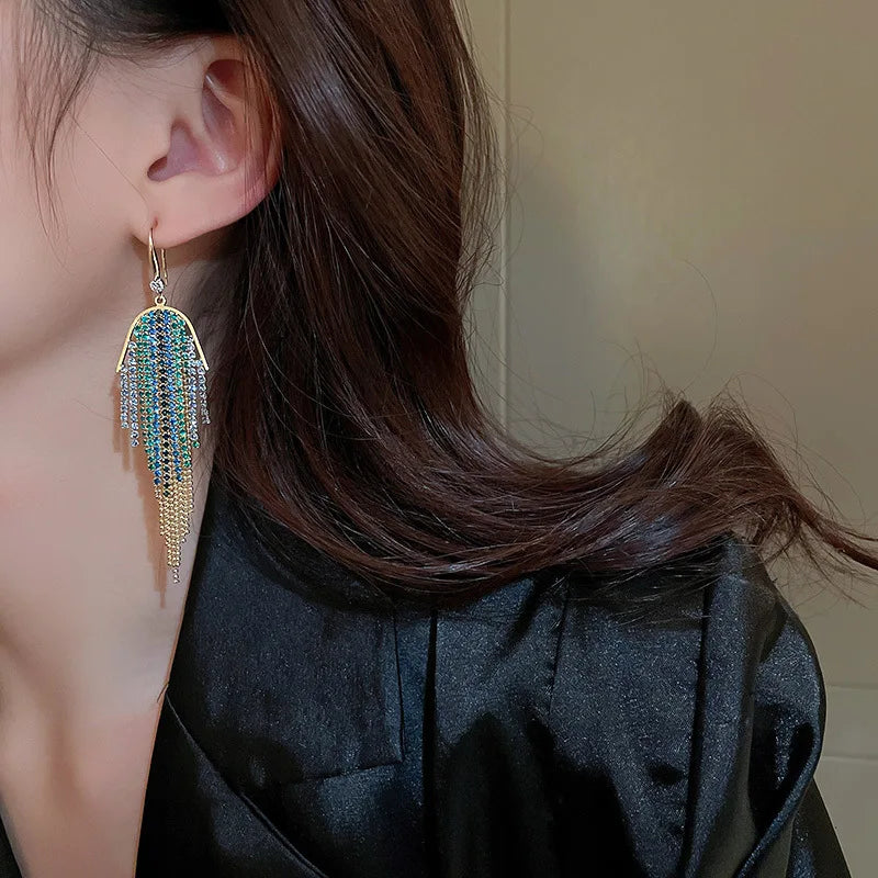 Beautiful Long Tassel Earrings