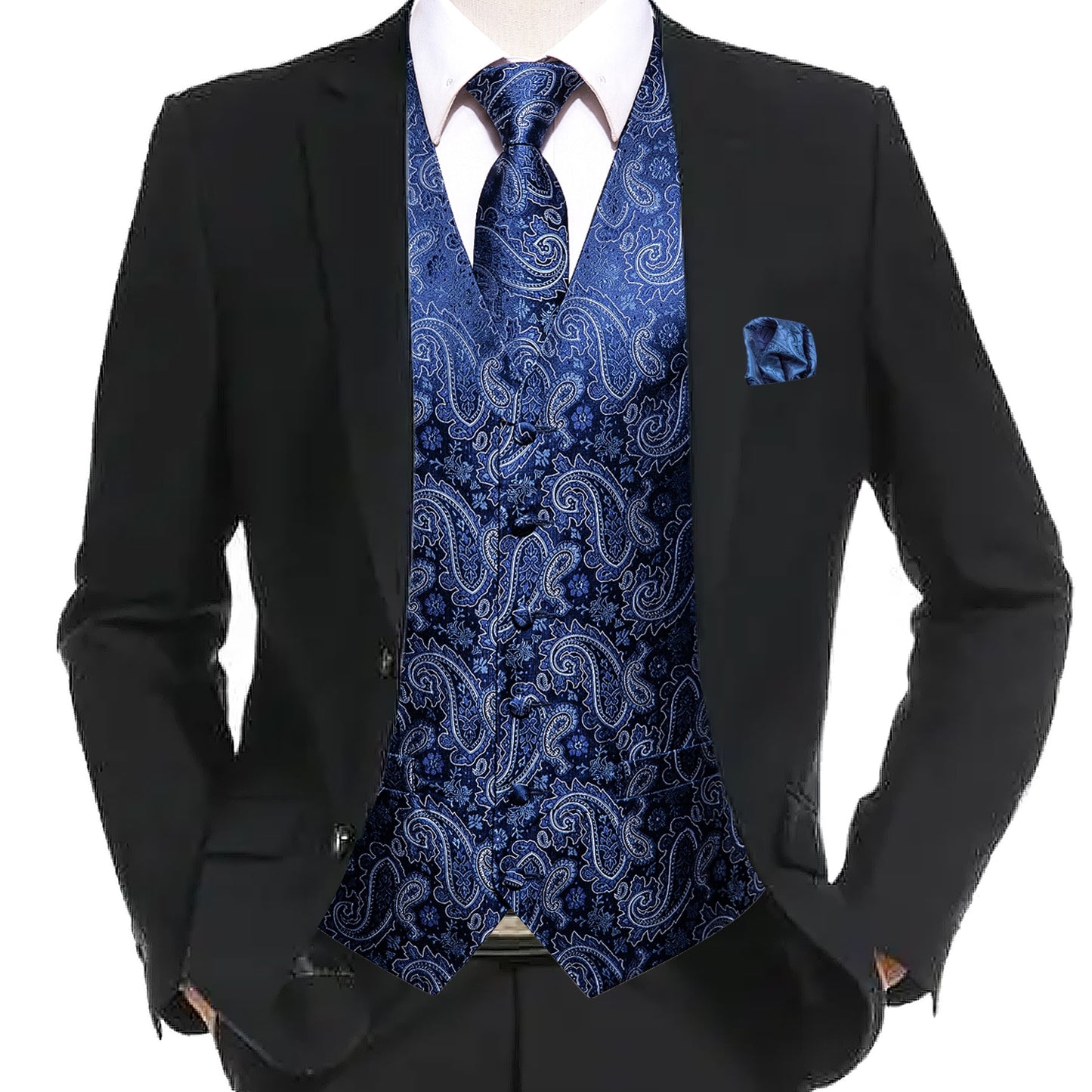 Silk Men's Vests Tie Set