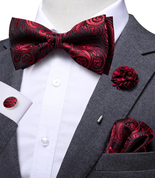 Butterfly Silk Tie Bow Tie Set