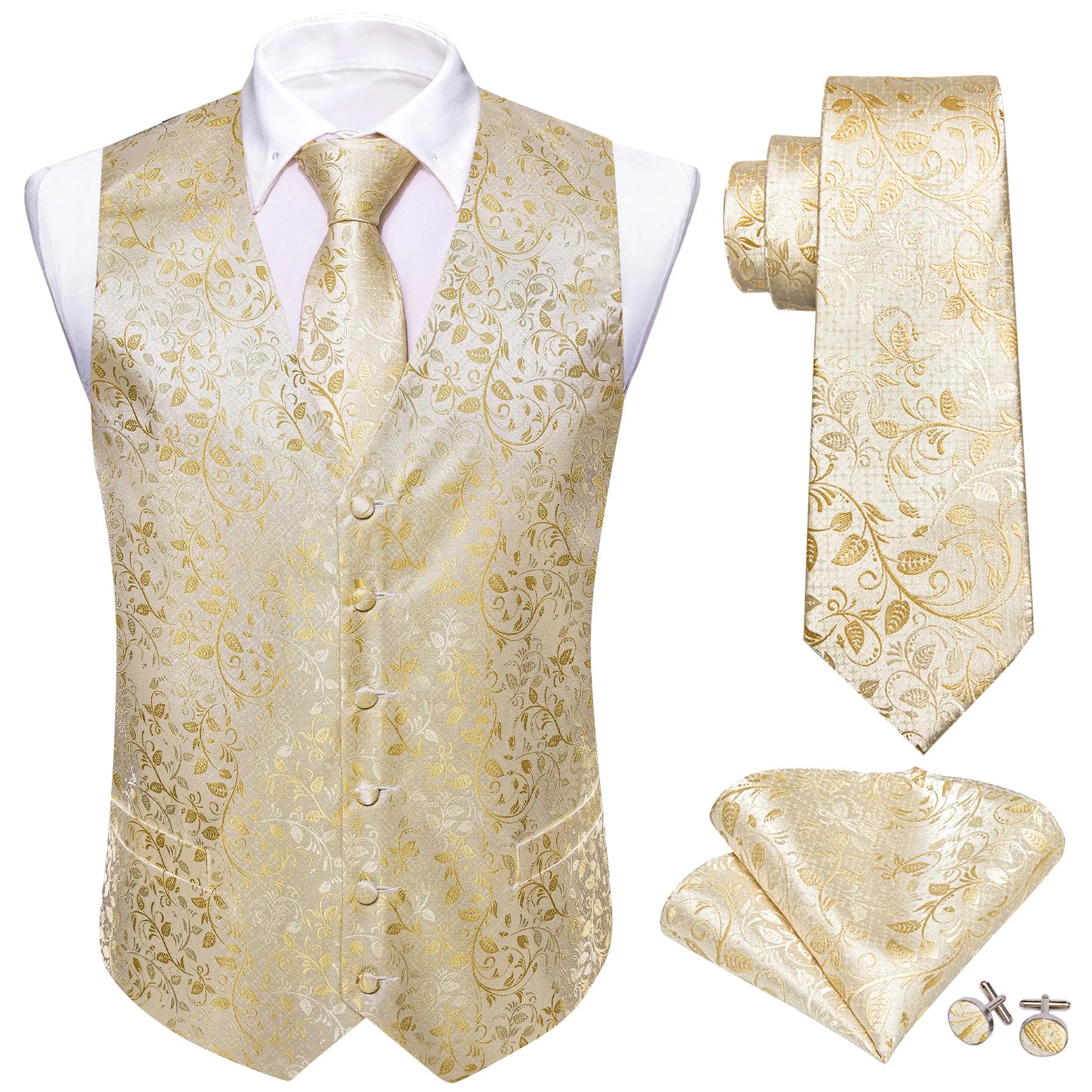 Silk Waistcoat Vest Set