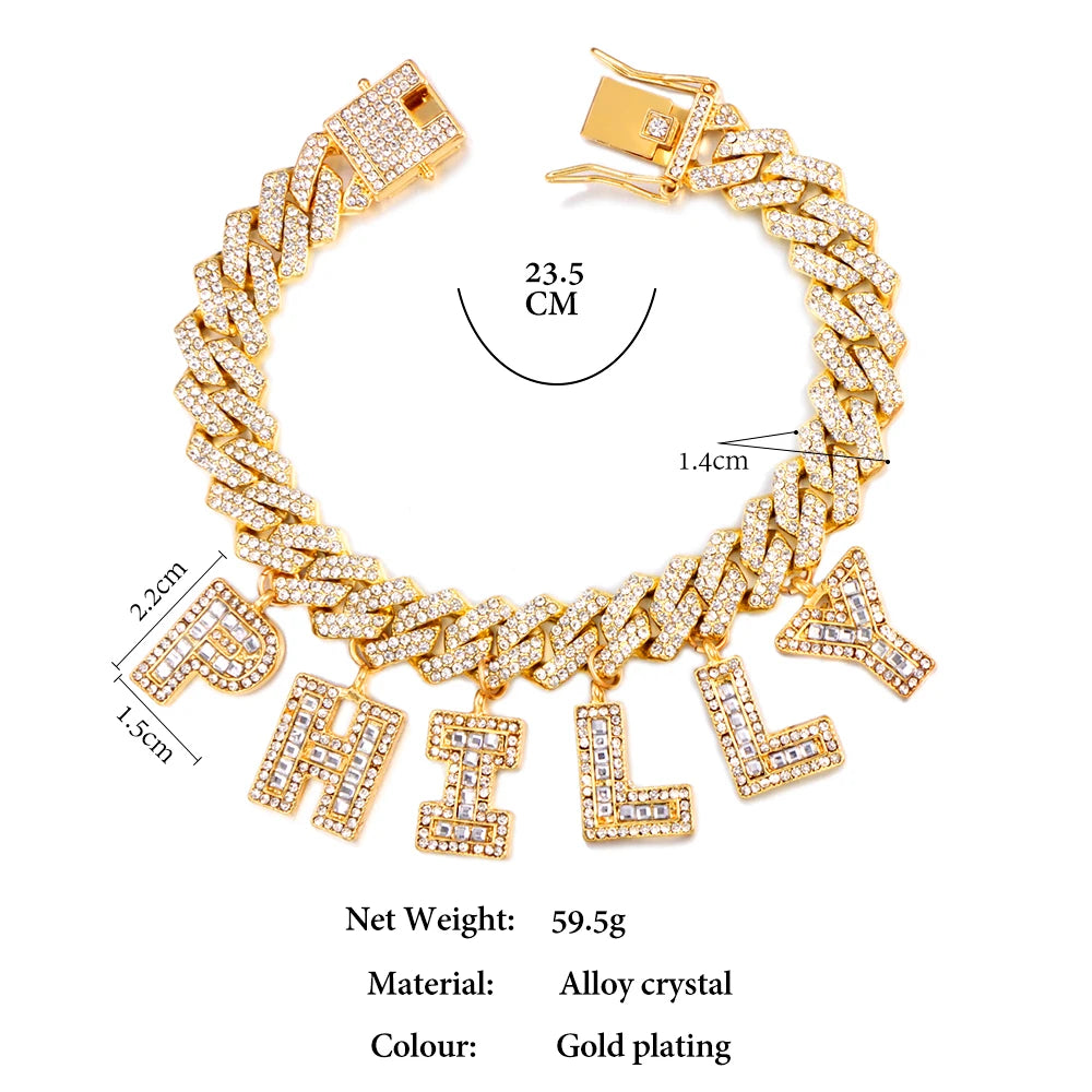 Hip Hop Name Letter Anklet