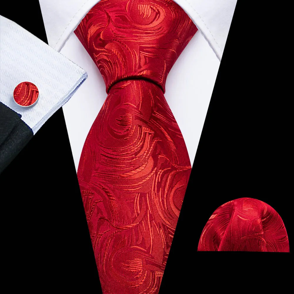 Exquisite Fashion Silk Men Tie Set