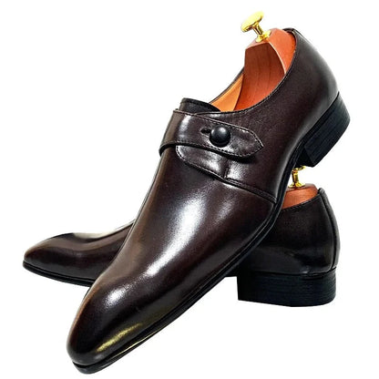 Men's Leather Monk Strap Loafers