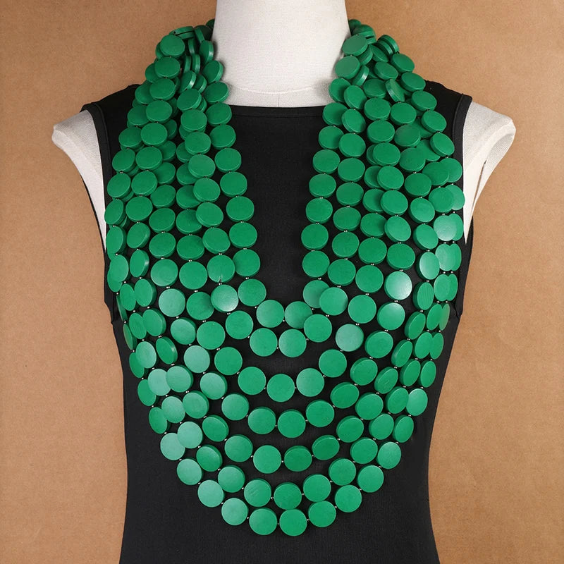 Wooden Chips African Necklace