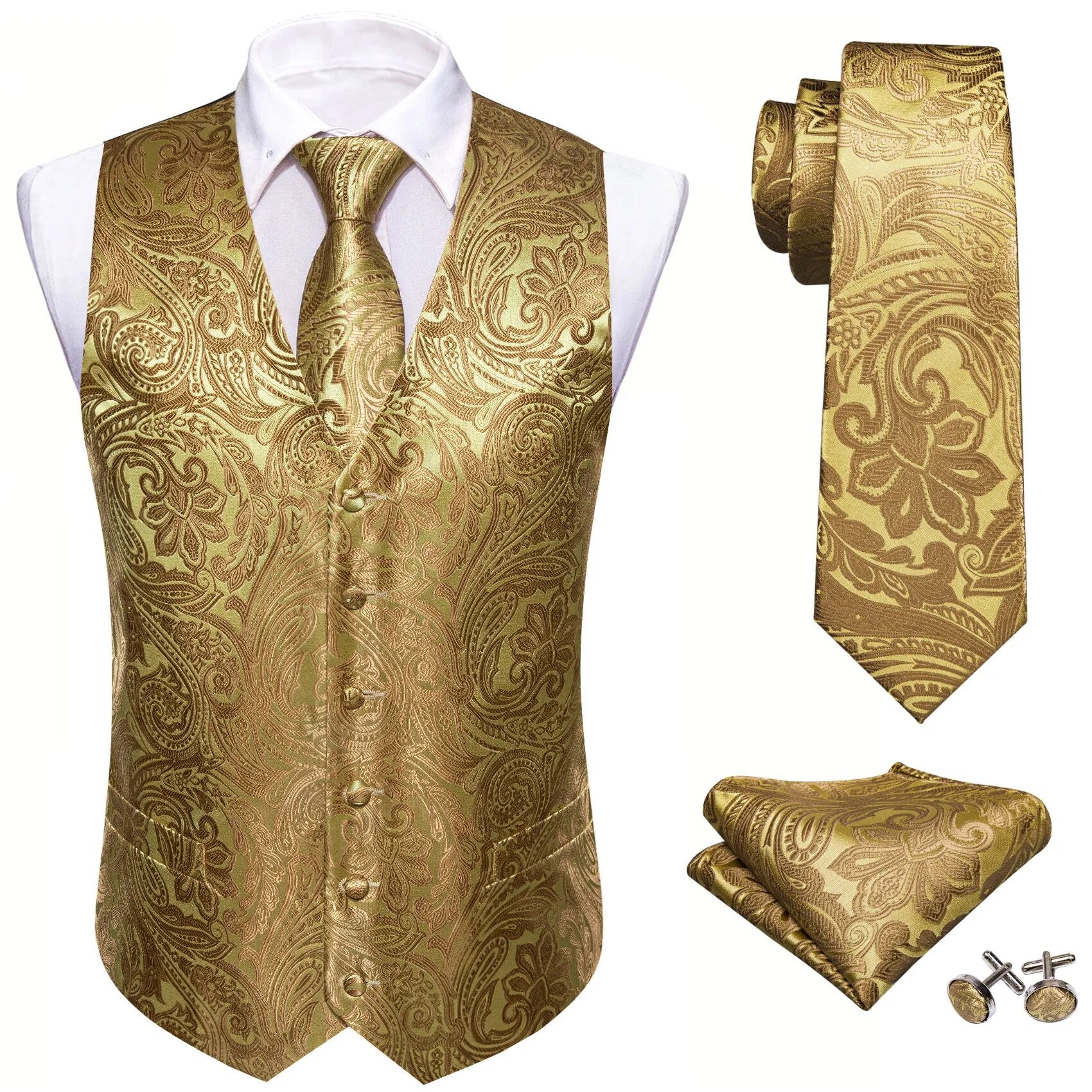 Silk Waistcoat Vest Set