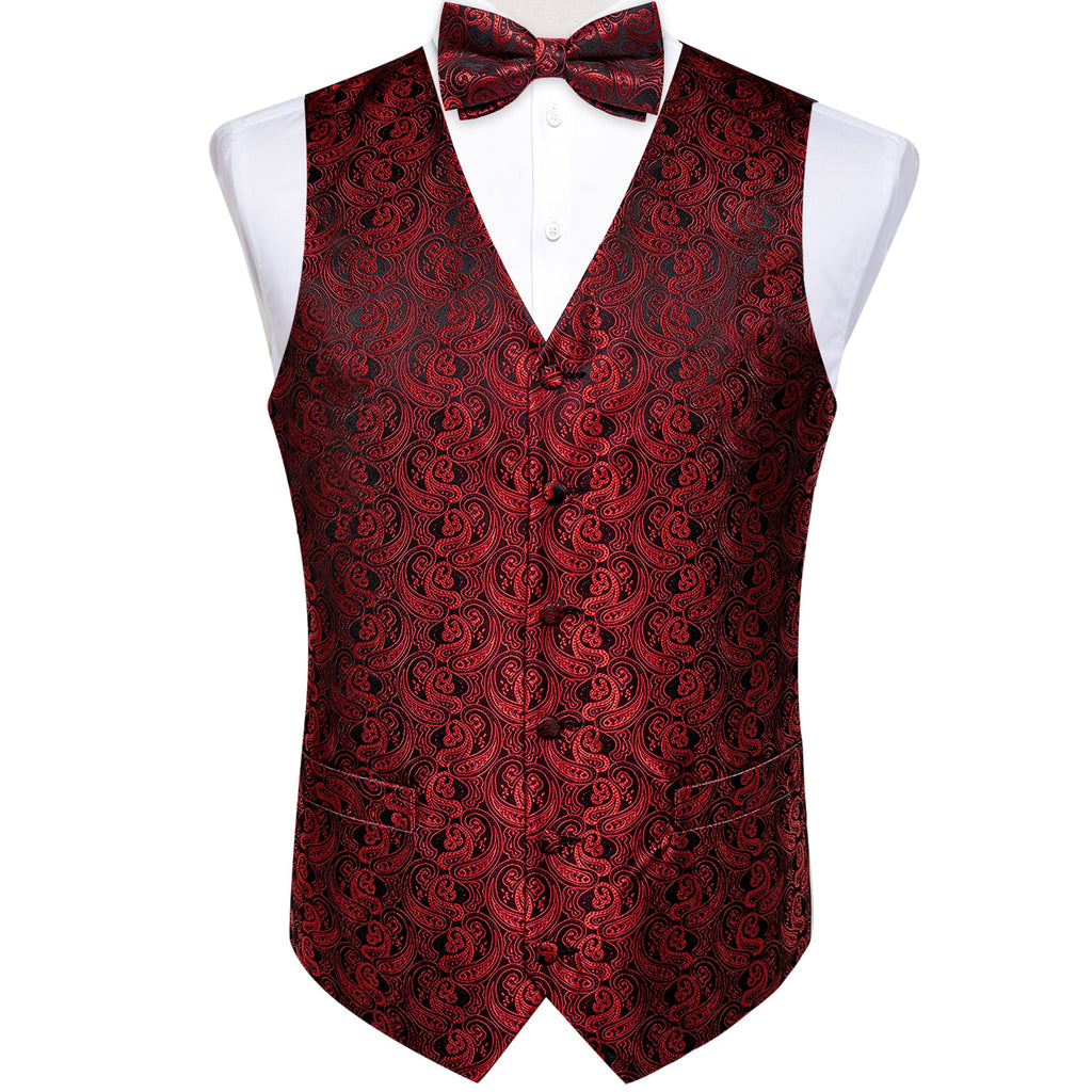 Causal Paisley V-neck Vest