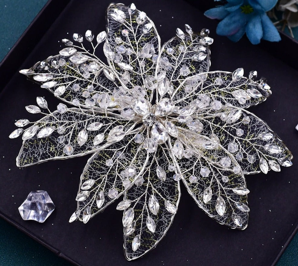 Floral Rhinestone Bridal Headpiece