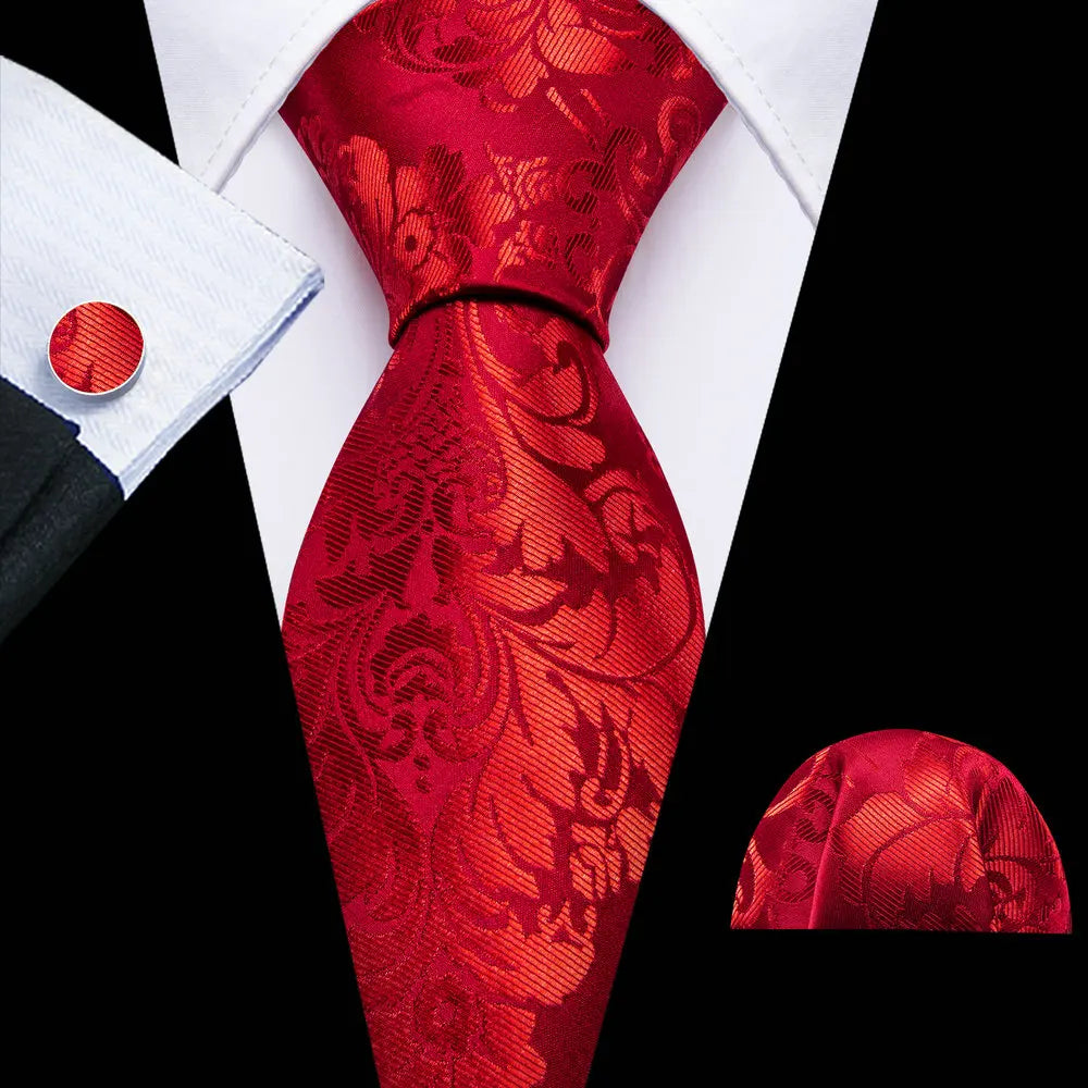 Exquisite Fashion Silk Men Tie Set